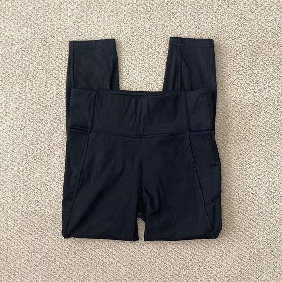 LULULEMON Final Lap Crop 23β Like New Black Nulux Leggings Fast & Free Sz 6 VEUC - Picture 6 of 15